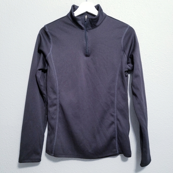 SPYDER Men's black layer zip pullover thin sweater shirt MEDIUM - Picture 1 of 6